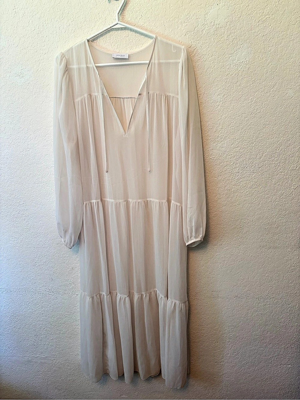 Aritzia Little Moon Merida Dress Maxi in Cream
